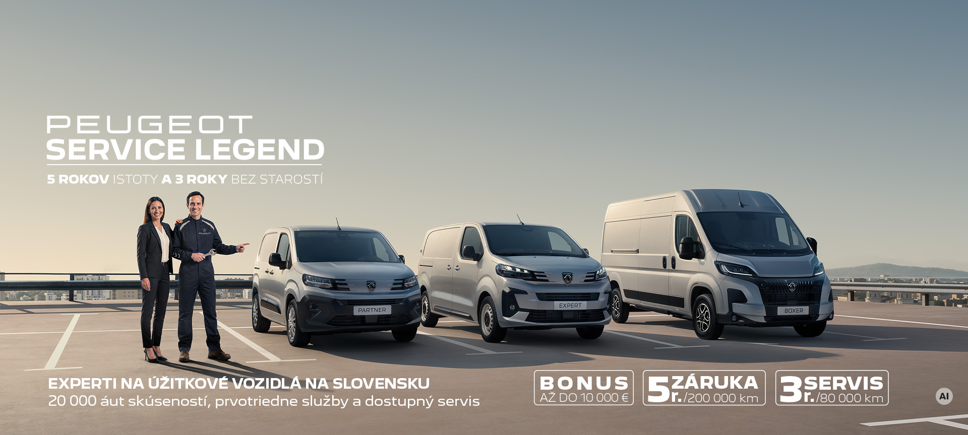 Peugeot Service Legend pre úžitkové vozidlá Partner, Expert a Boxer